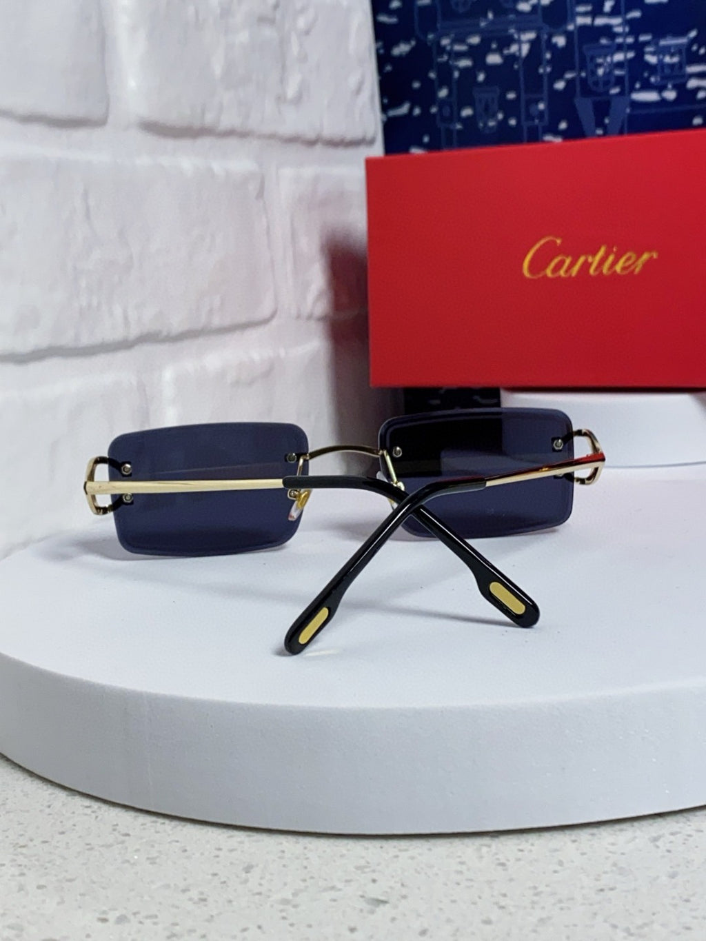 Cartier Fashion Blue Lens Sunglasses for Men & Women - detail image 3