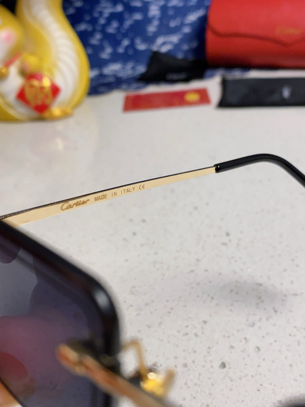 Cartier Fashion Blue Lens Sunglasses for Men & Women - detail image 8