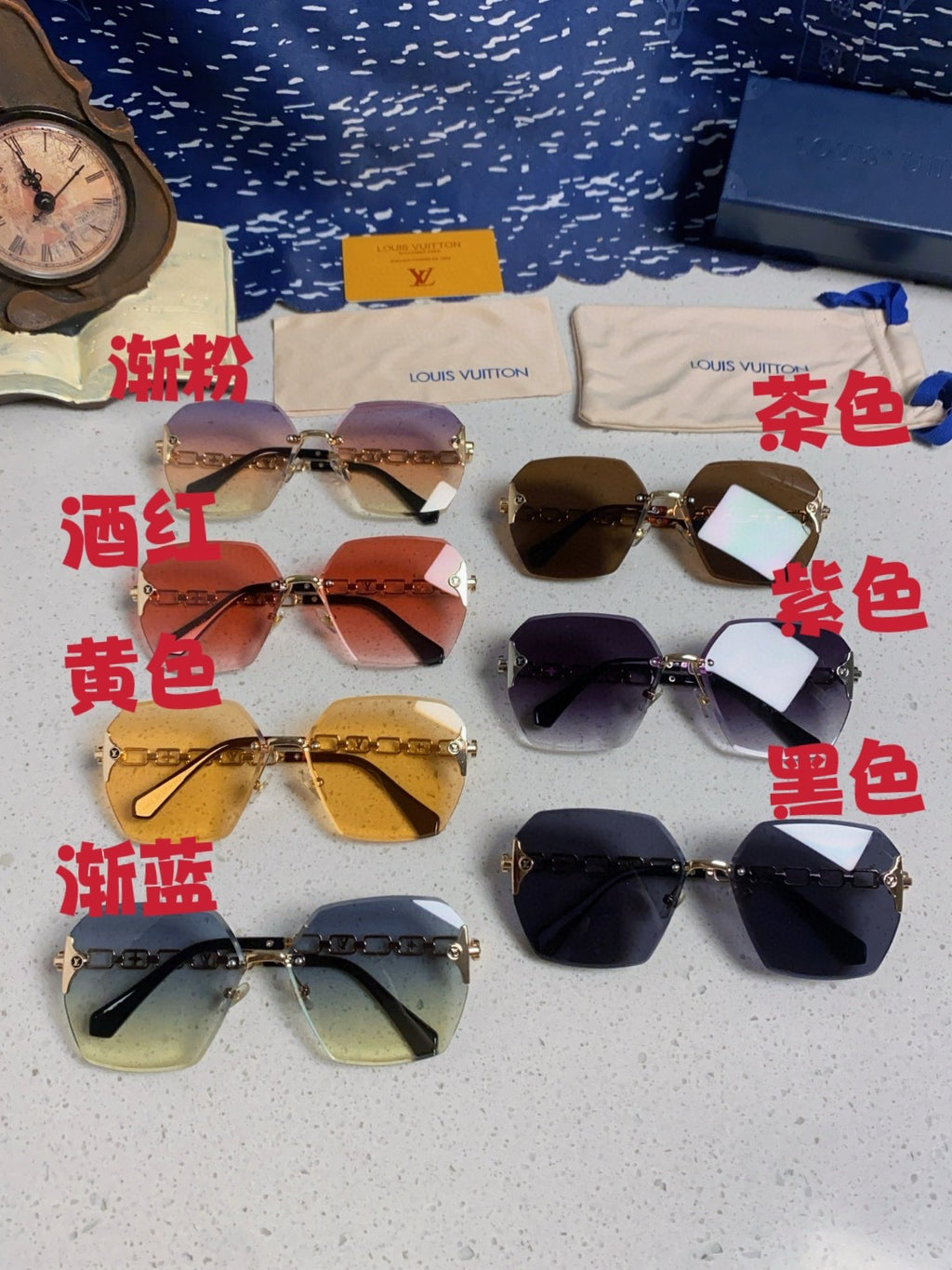Louis Vuitton Oversized Black Lens Sunglasses for Men & Women - detail image 11