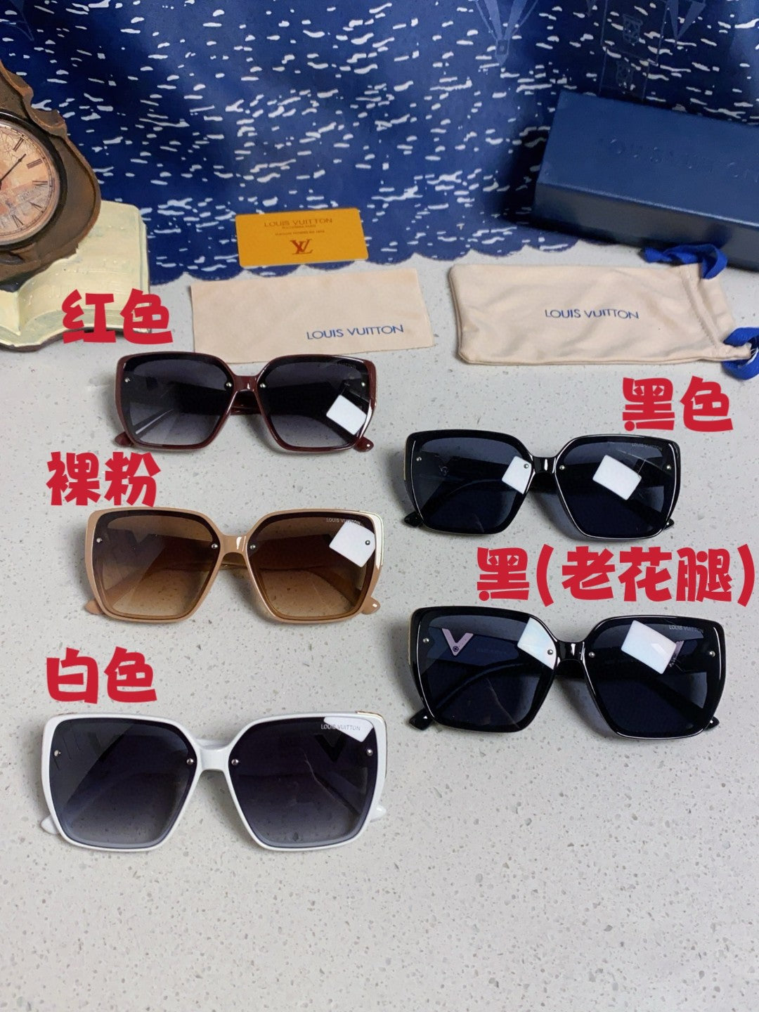 Louis Vuitton Fashion Blue Lens Sunglasses for Women - detail image 12