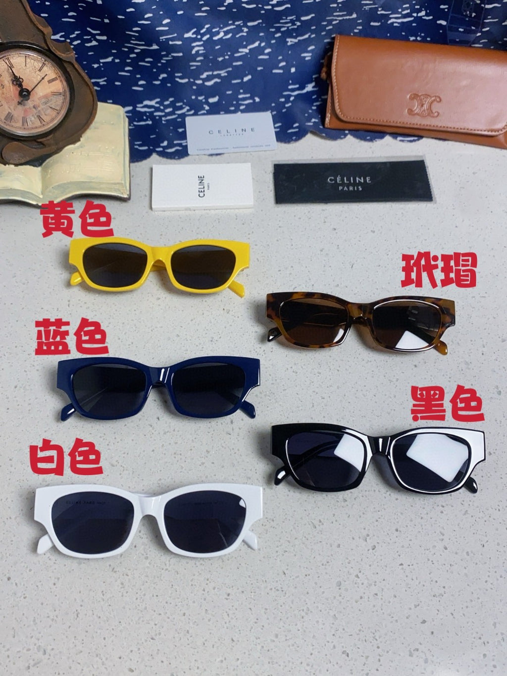 Celine Fashion Black Lens Sunglasses for Men & Women - 486974 - detail image 12