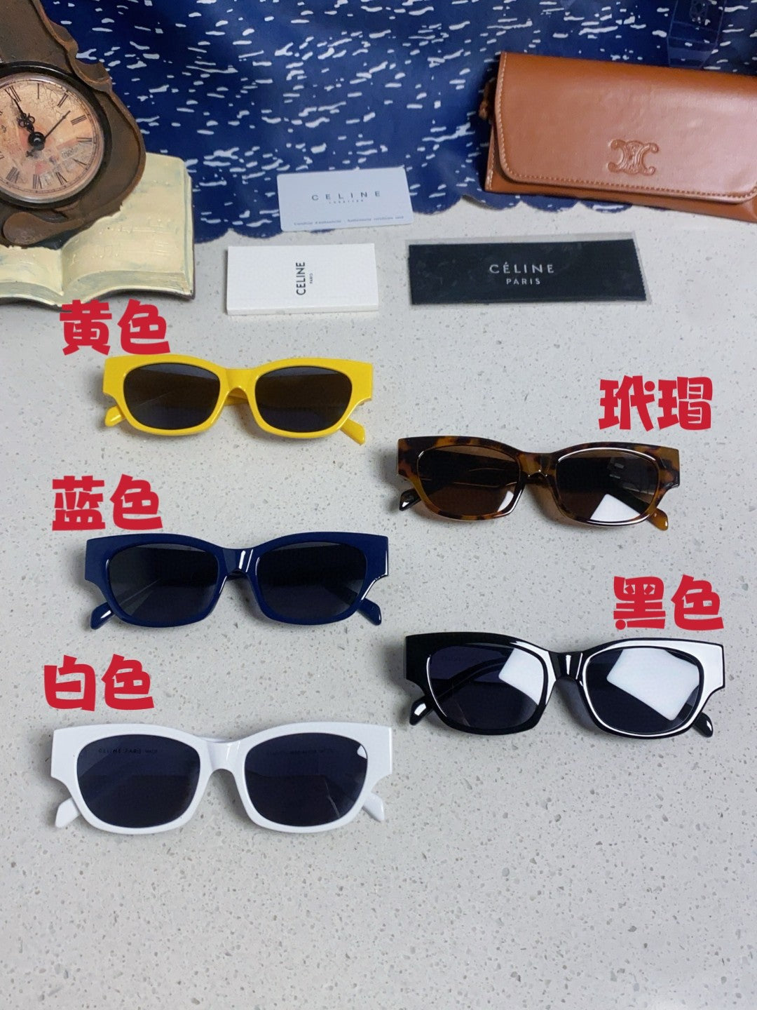 Celine Fashion Black Lens Sunglasses for Men & Women - 486974 - detail image 12