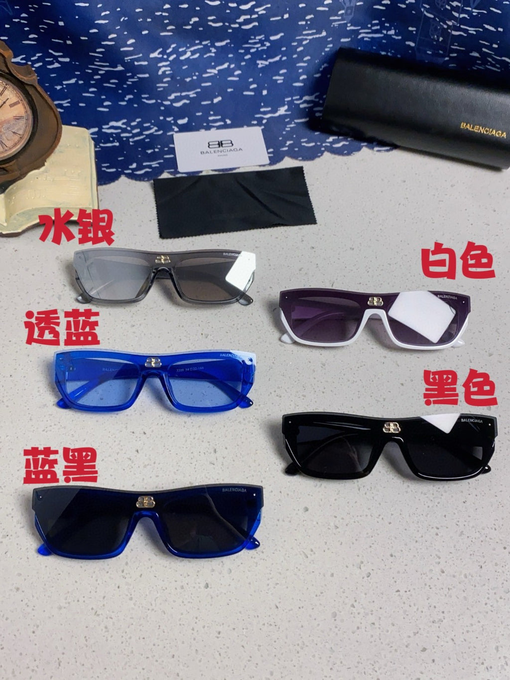 Balenciaga Browline Silver Lens Sunglasses for Men & Women - detail image 11