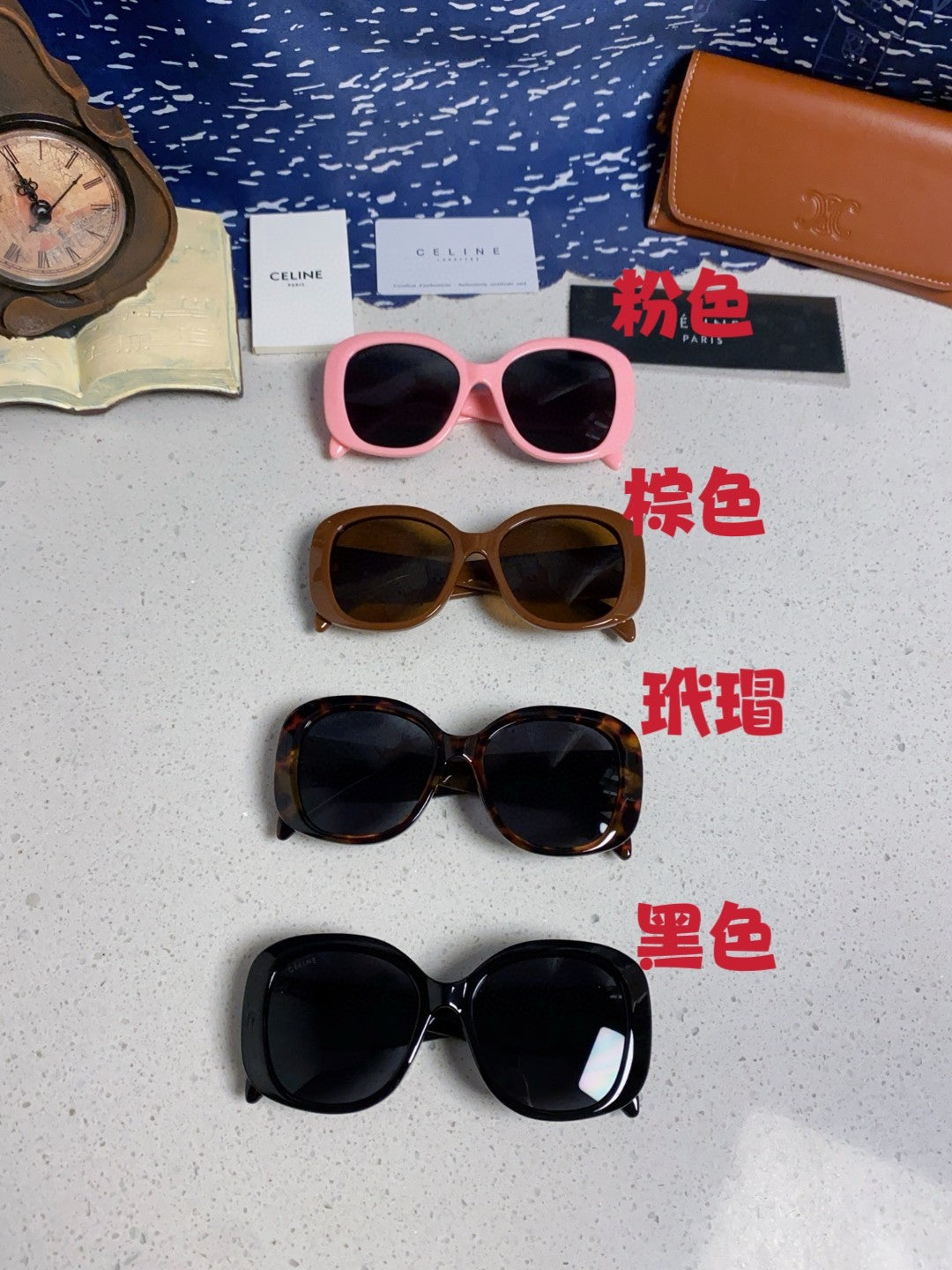 Celine Oversized Red Lens Sunglasses for Men & Women - detail image 12