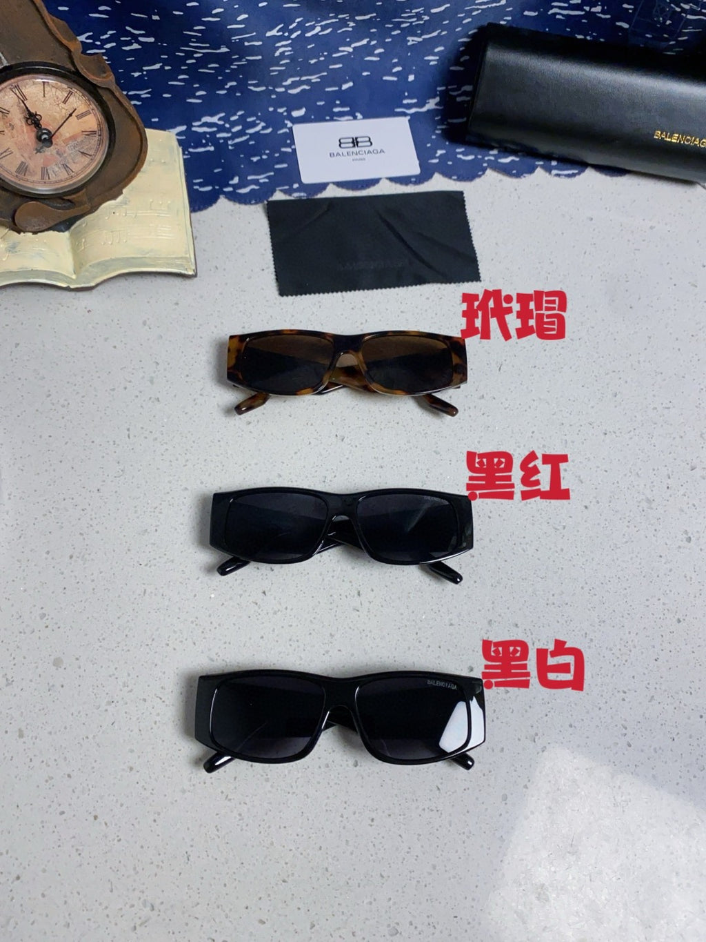 Balenciaga Square Black Lens Sunglasses for Men & Women - 372345 - detail image 11