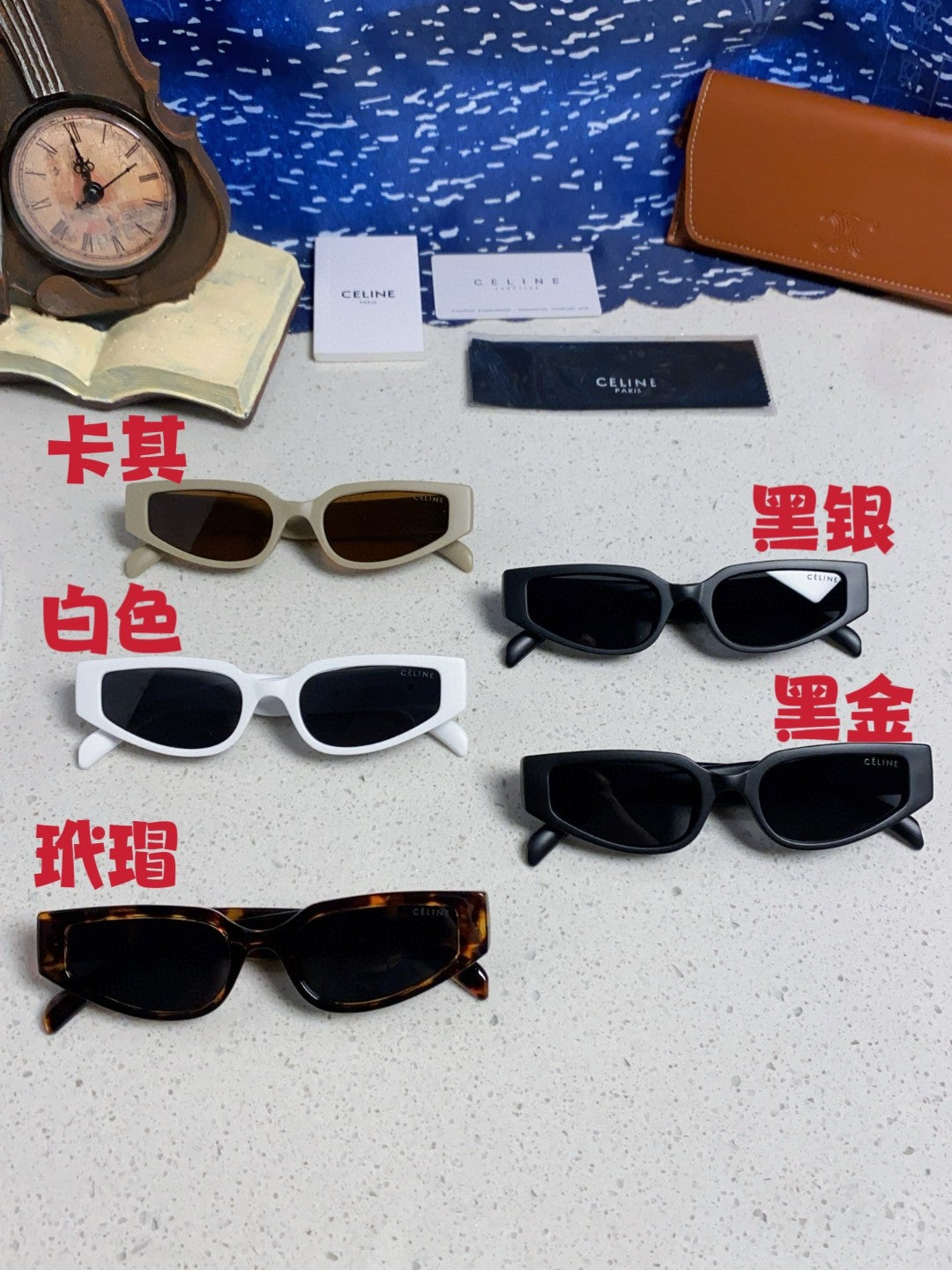 Celine Cat-Eye Silver Lens Sunglasses for Men & Women - 465471 - detail image 12