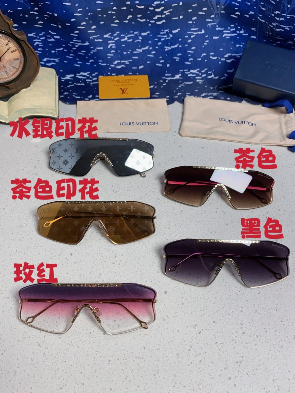 Louis Vuitton Lightweight Rimless Gray Lens Sunglasses for Men & Women - detail image 12