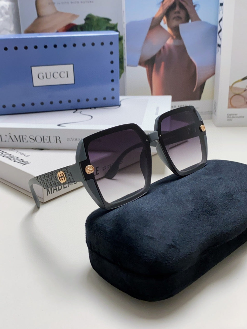 Gucci Polarized Fashion Gray Lens Sunglasses for Men & Women - detail image 7