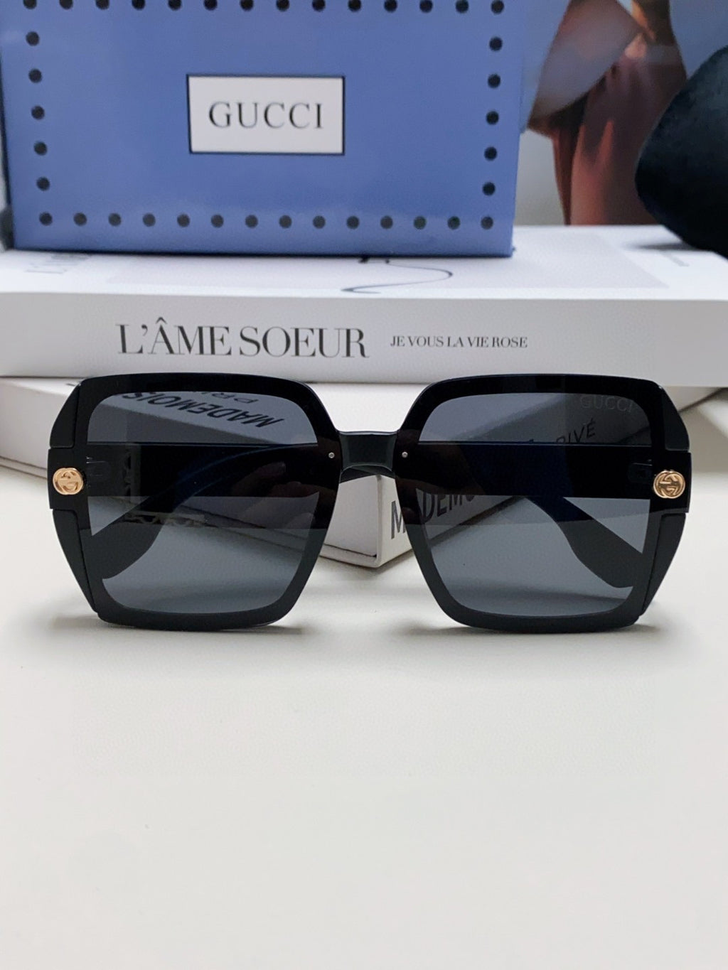 Gucci Polarized Fashion Black Lens Sunglasses for Men & Women - 464850 - detail image 6