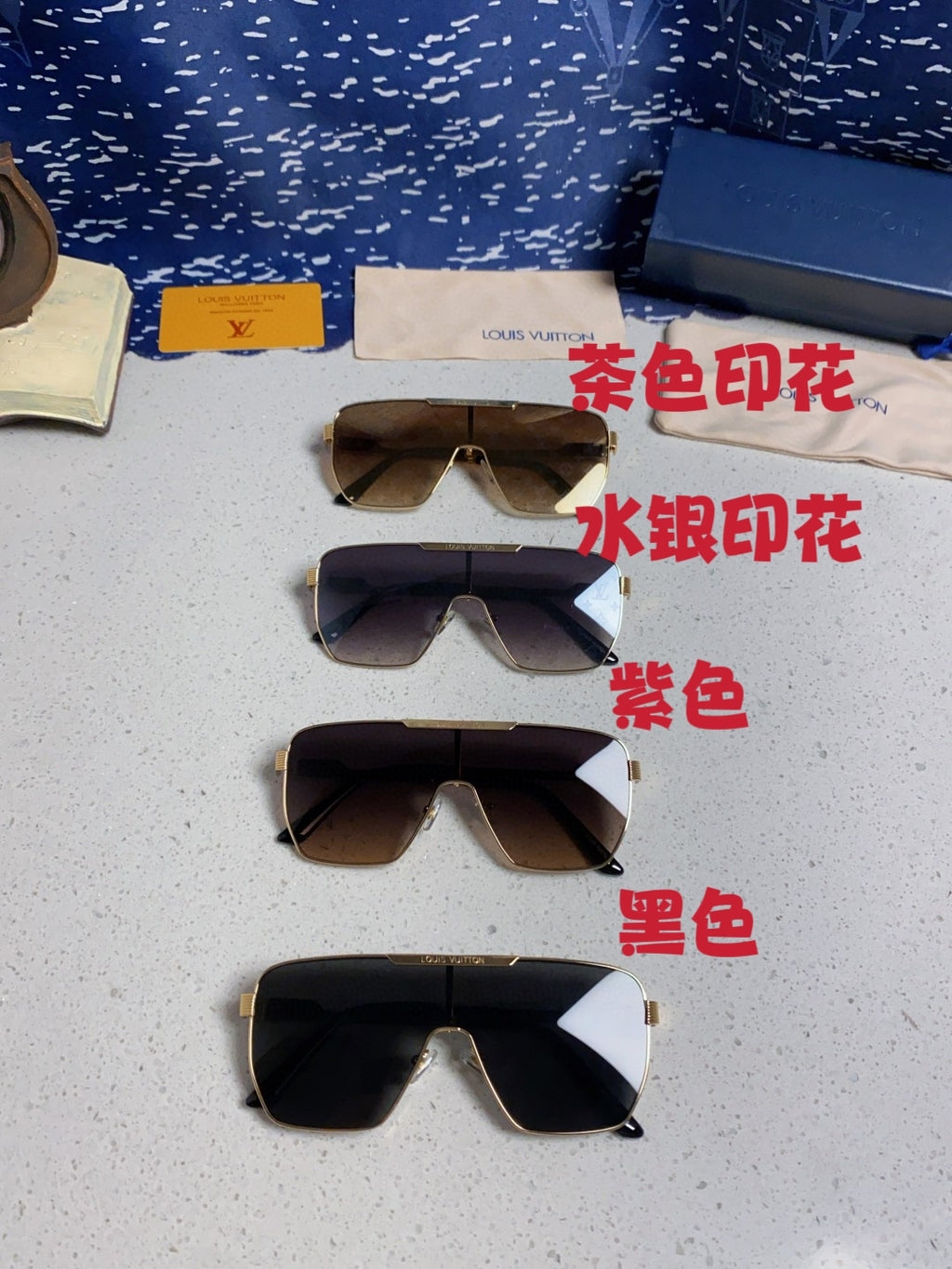 Louis Vuitton Square Black Lens Sunglasses for Men & Women - detail image 12