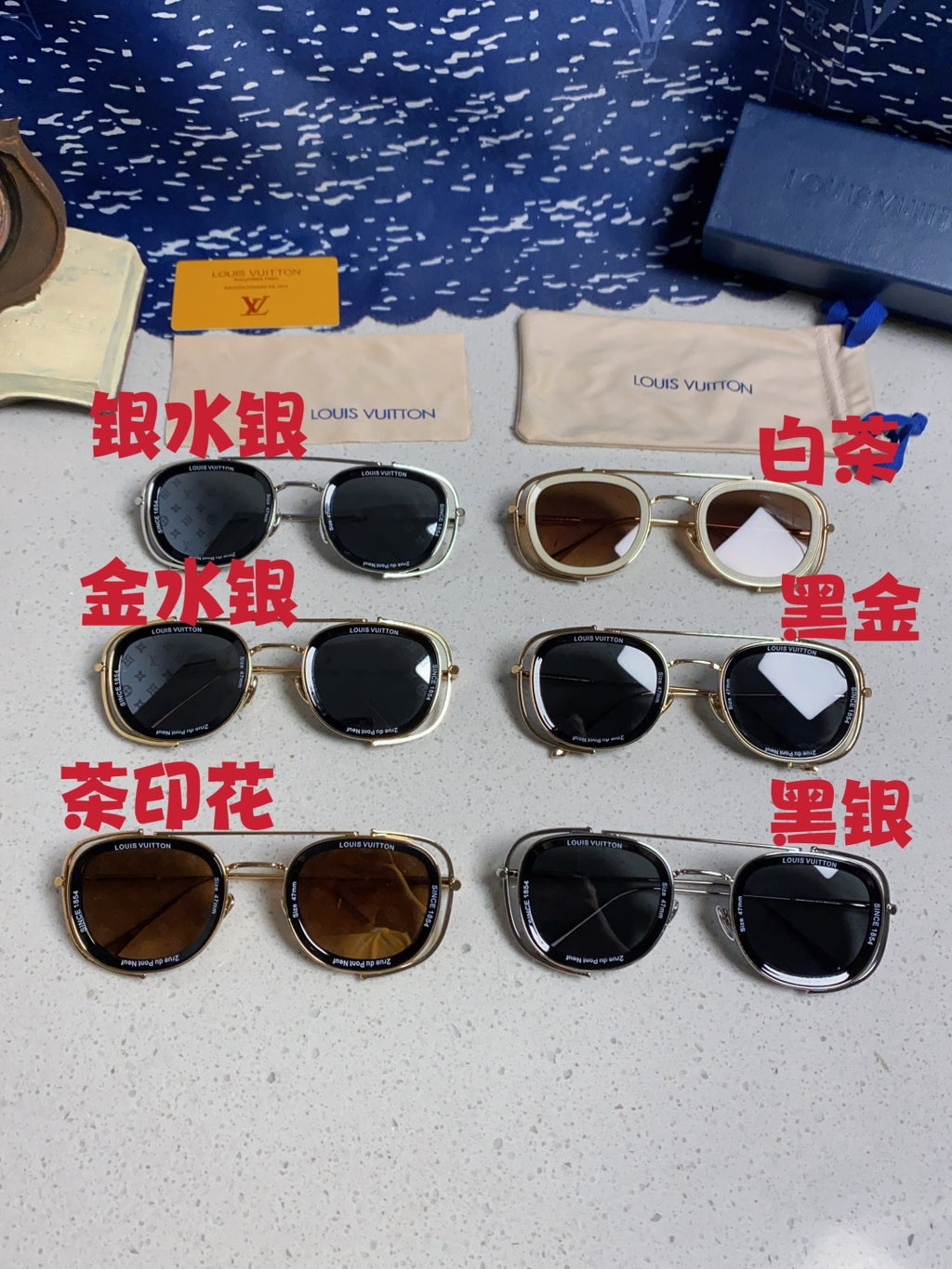 Louis Vuitton Round Gray Lens Sunglasses for Men & Women - detail image 12