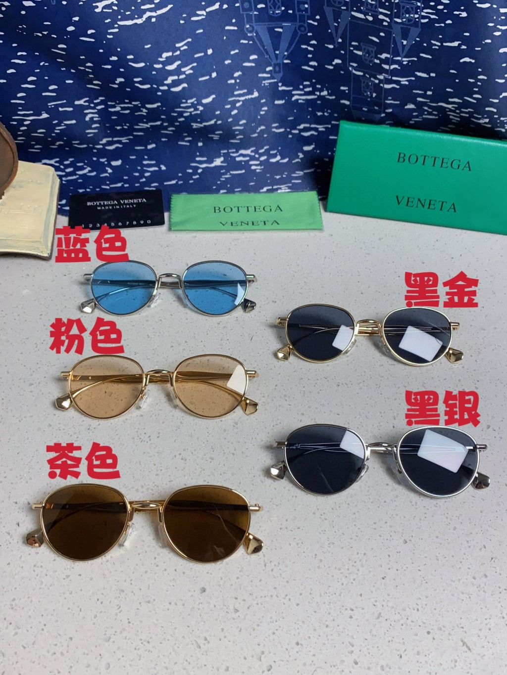 Bottega Veneta BV1396 Metal Oval Silver Lens Sunglasses for Men & Women - detail image 11