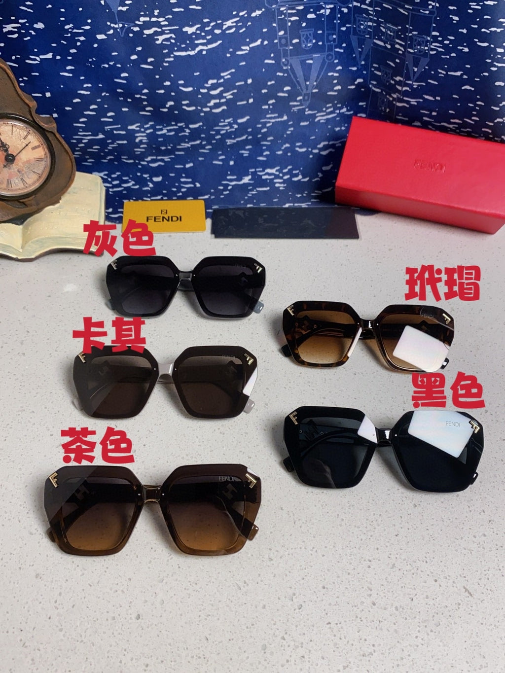 Fendi Cat-Eye Black Lens Sunglasses for Men & Women - 132612 - detail image 11