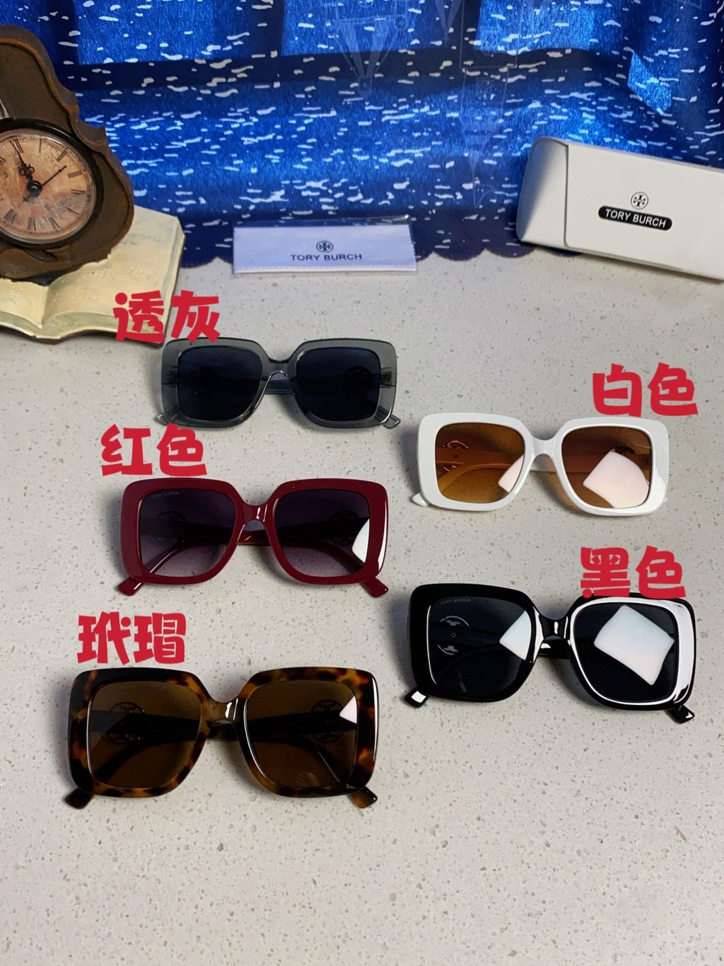 Burberry Square Red Lens Sunglasses for Women - detail image 12