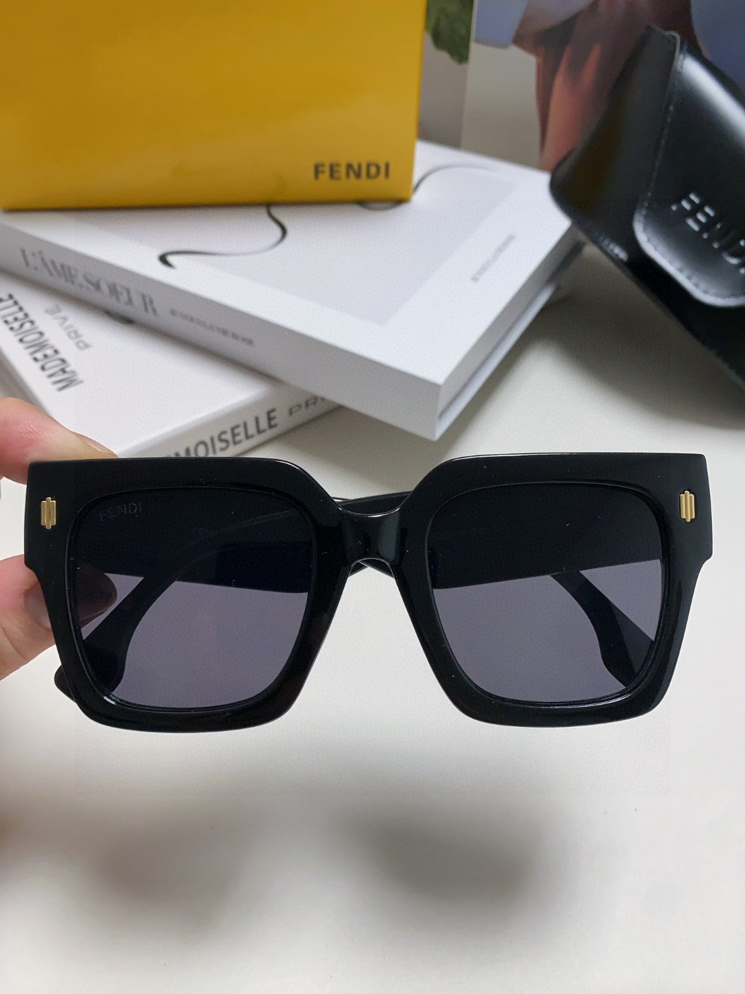 Fendi Square Black Lens Sunglasses for Men & Women - 449808 - detail image 3