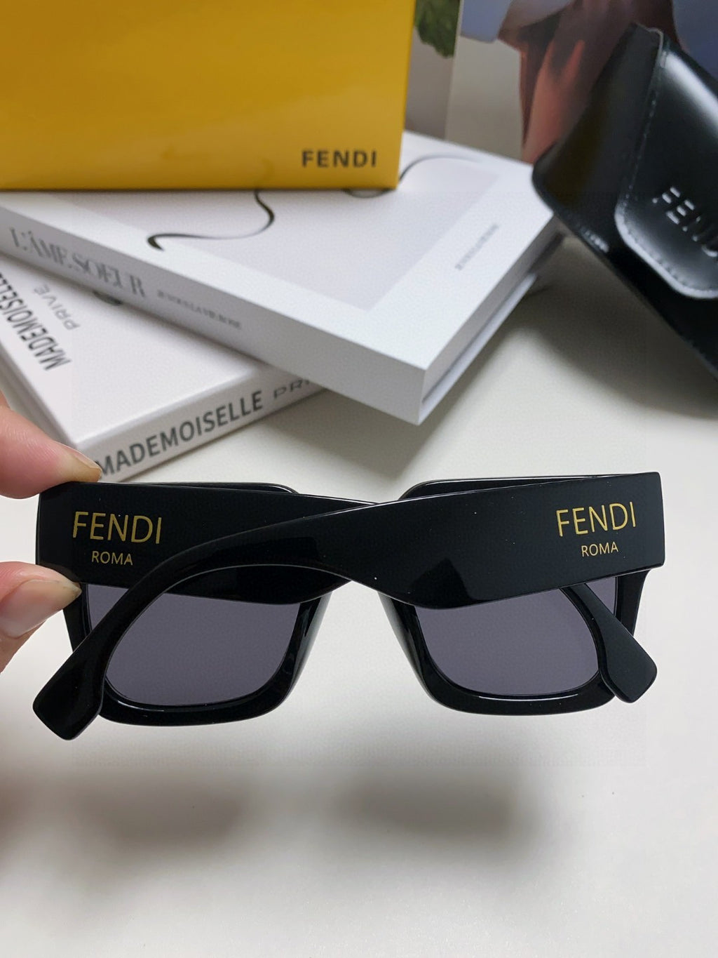 Fendi Square Black Lens Sunglasses for Men & Women - 449808 - detail image 4