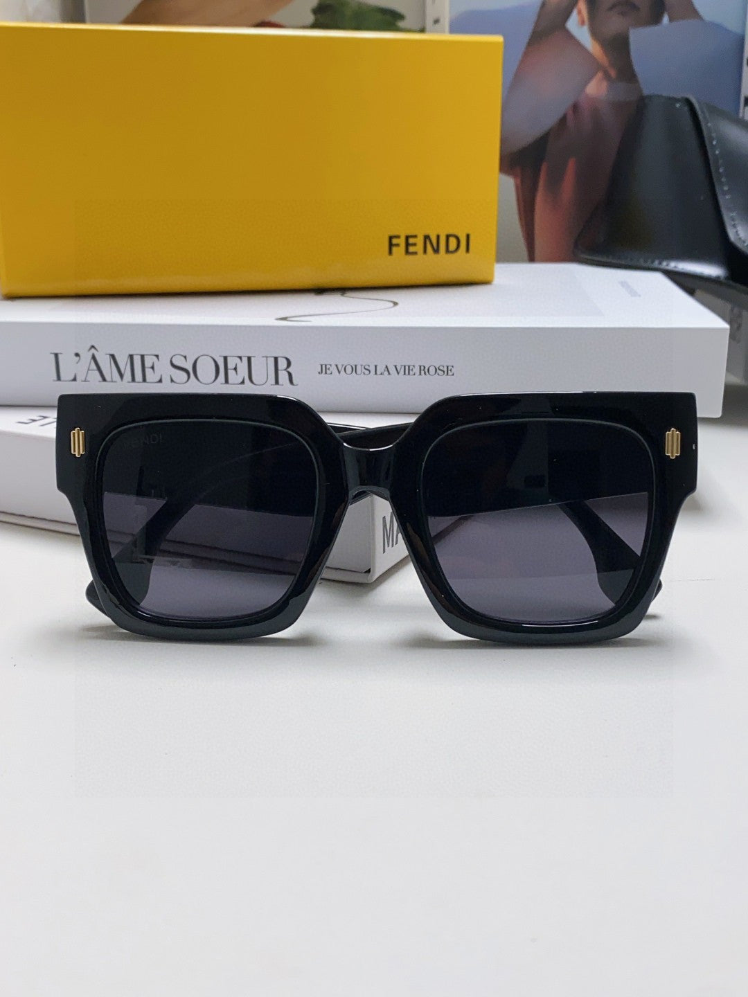 Fendi Square Black Lens Sunglasses for Men & Women - 449808 - detail image 6