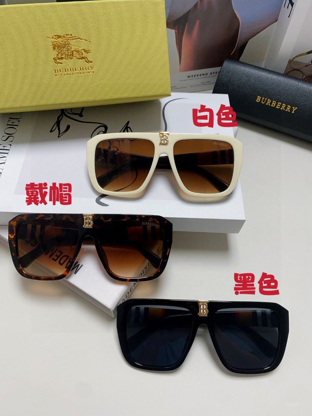 Burberry Oversized Brown Lens Sunglasses for Men & Women - 372320 - detail image 9
