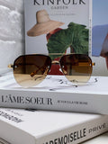 Louis Vuitton Metal Aviator Brown Lens Sunglasses for Men & Women - 448546