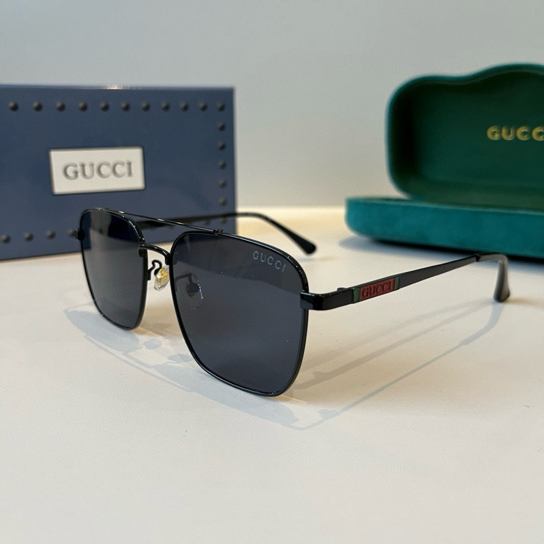 Gucci Metal Aviator Black Lens Sunglasses for Men & Women - 448852 - detail image 3