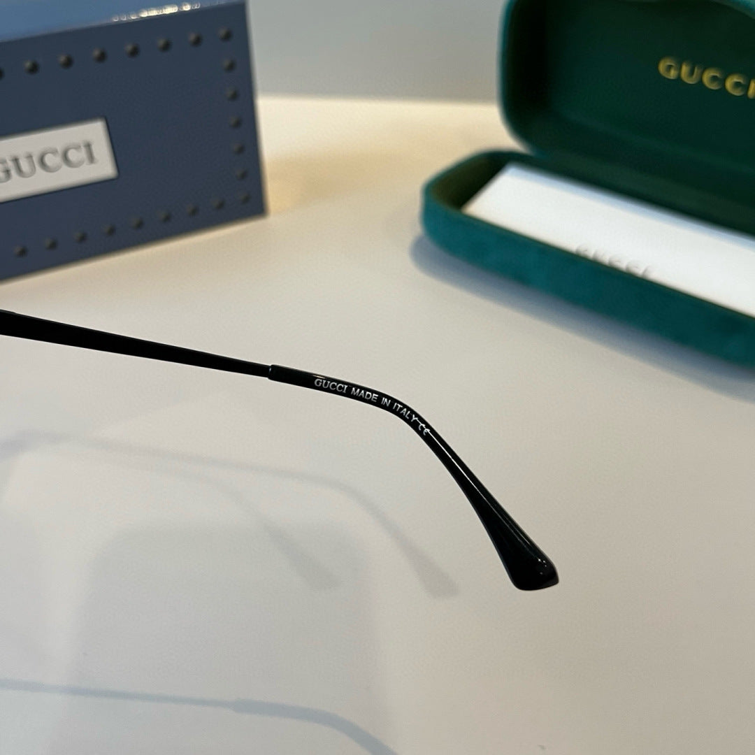 Gucci Metal Aviator Black Lens Sunglasses for Men & Women - 448852 - detail image 5