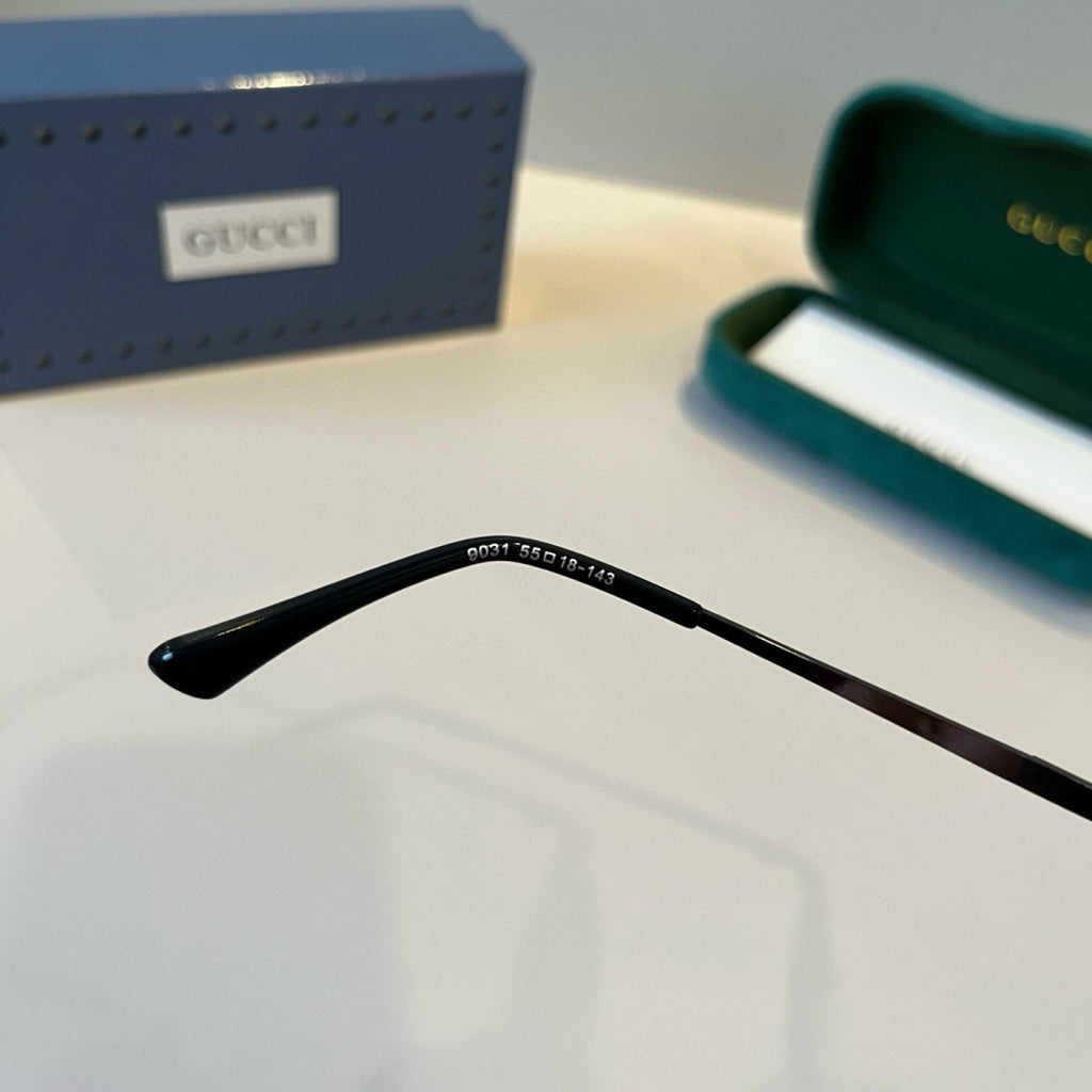 Gucci Metal Aviator Black Lens Sunglasses for Men & Women - 448854 - detail image 6