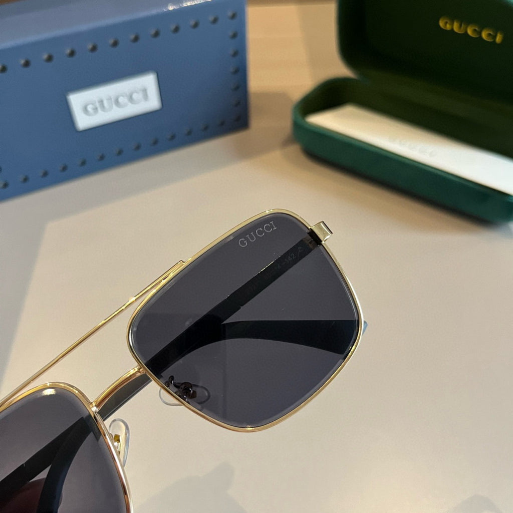 Gucci Metal Aviator Gold Lens Sunglasses for Men & Women - 431321 - detail image 3