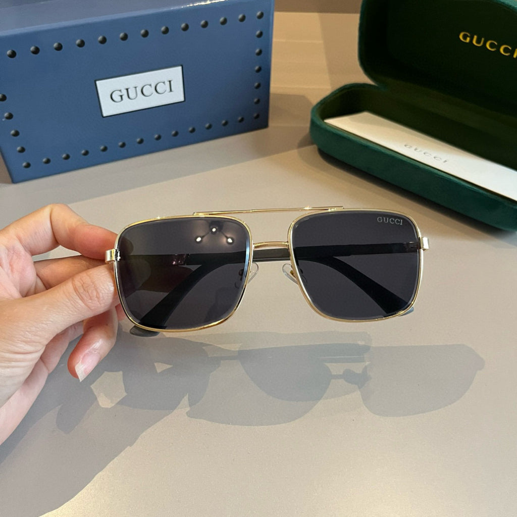 Gucci Metal Aviator Gold Lens Sunglasses for Men & Women - 464870 - detail image 2