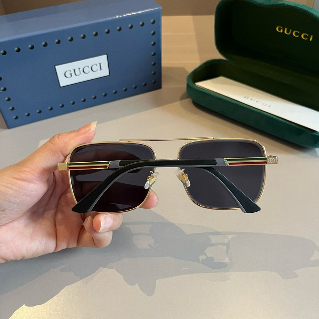 Gucci Metal Aviator Gold Lens Sunglasses for Men & Women - 431321 - detail image 6