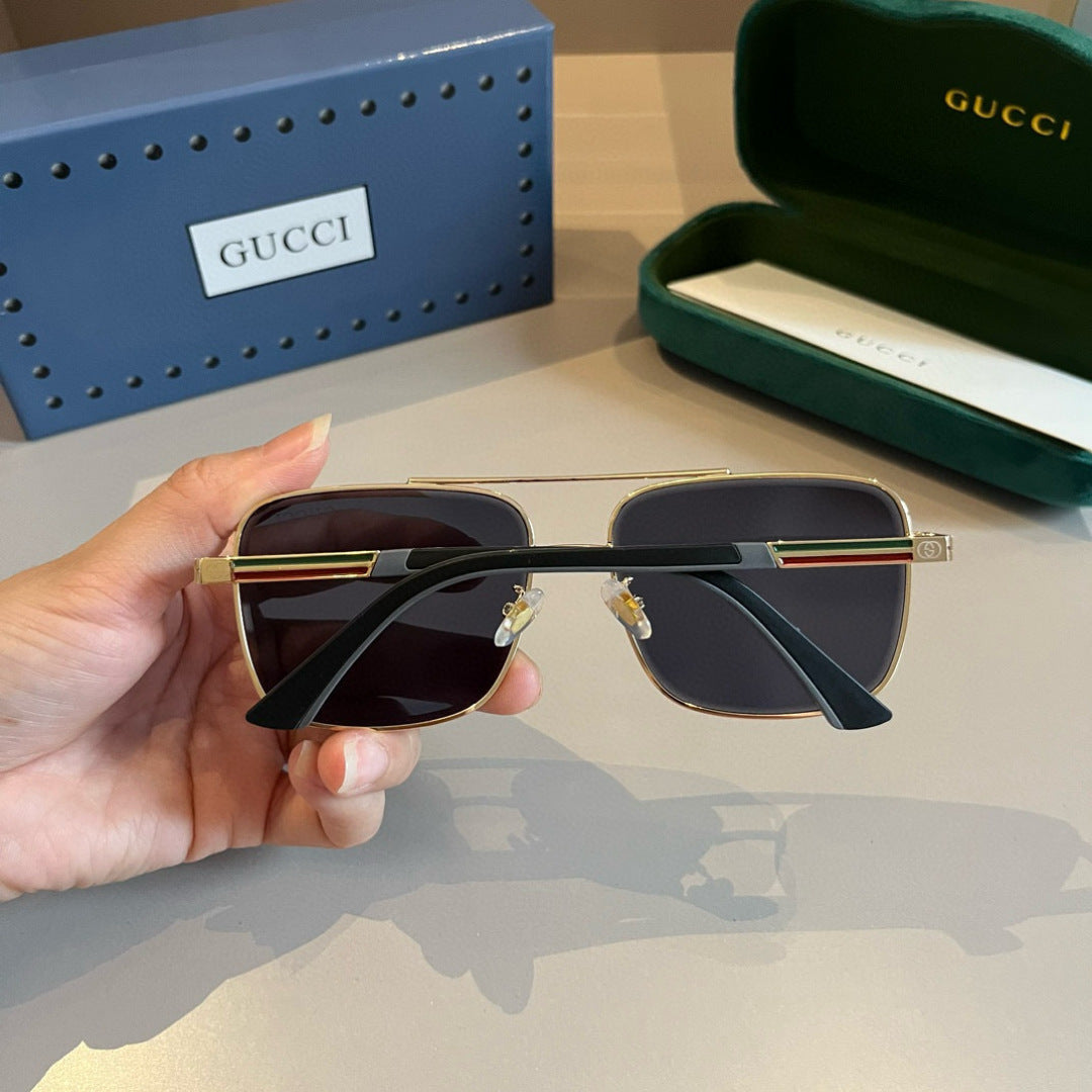 Gucci Metal Aviator Gold Lens Sunglasses for Men & Women - 431321 - detail image 6