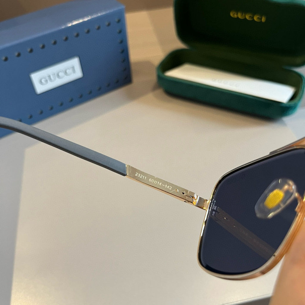 Gucci Metal Aviator Gold Lens Sunglasses for Men & Women - 464870 - detail image 9
