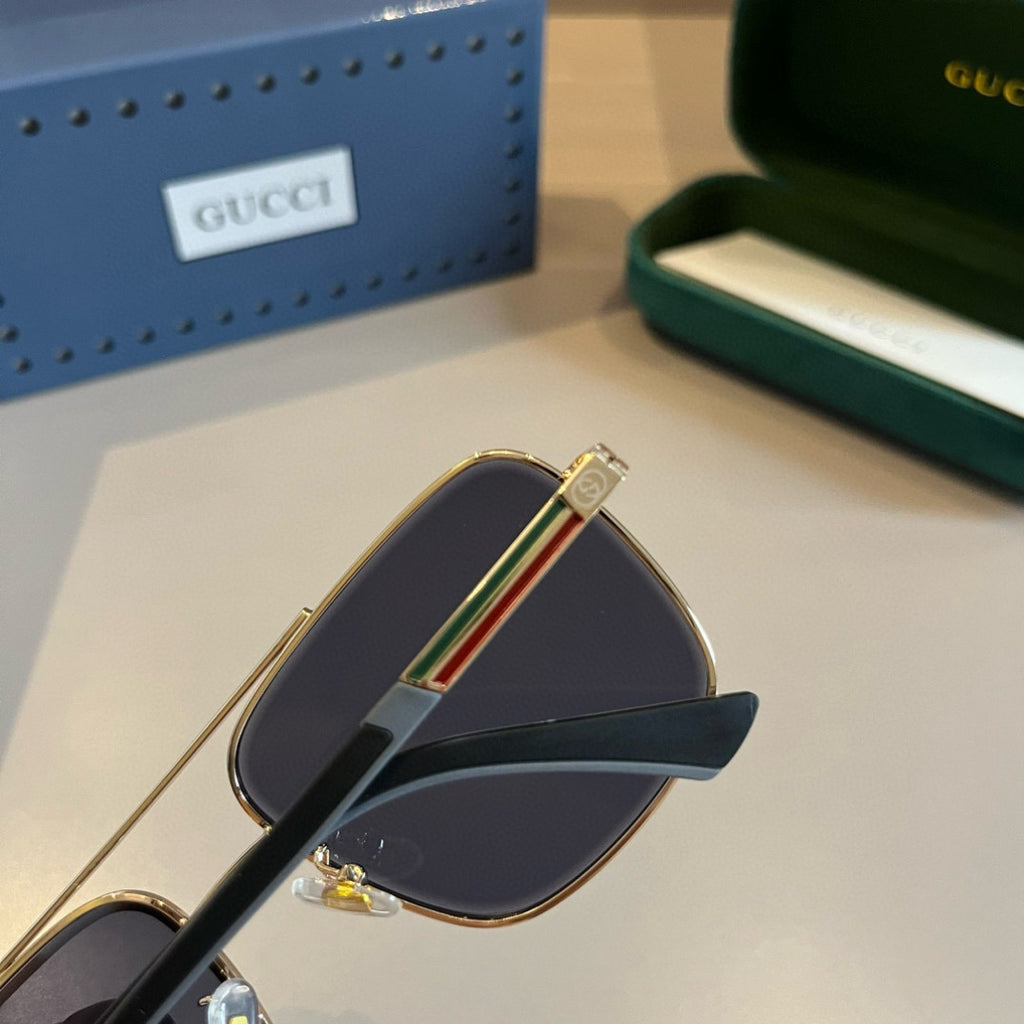 Gucci Metal Aviator Gold Lens Sunglasses for Men & Women - 431321 - detail image 7