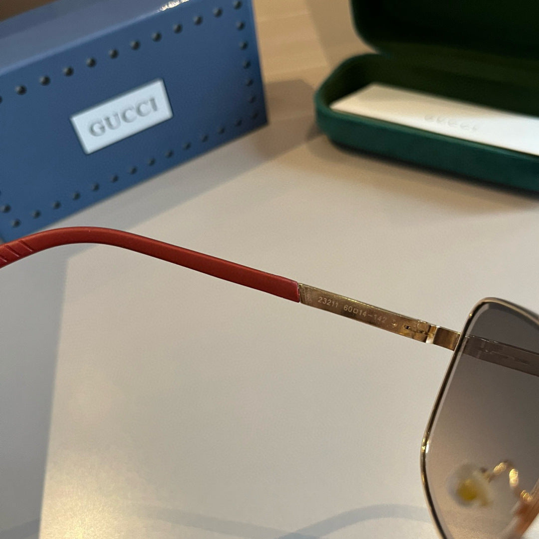 Gucci Metal Aviator Gold Lens Sunglasses for Men & Women - 431322 - detail image 9
