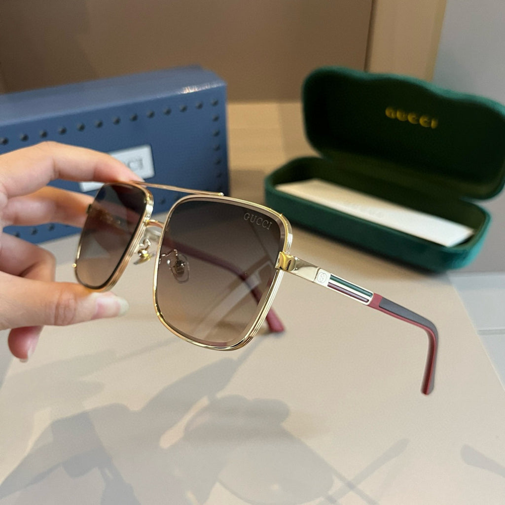 Gucci Metal Aviator Gold Lens Sunglasses for Men & Women - 431322 - detail image 5