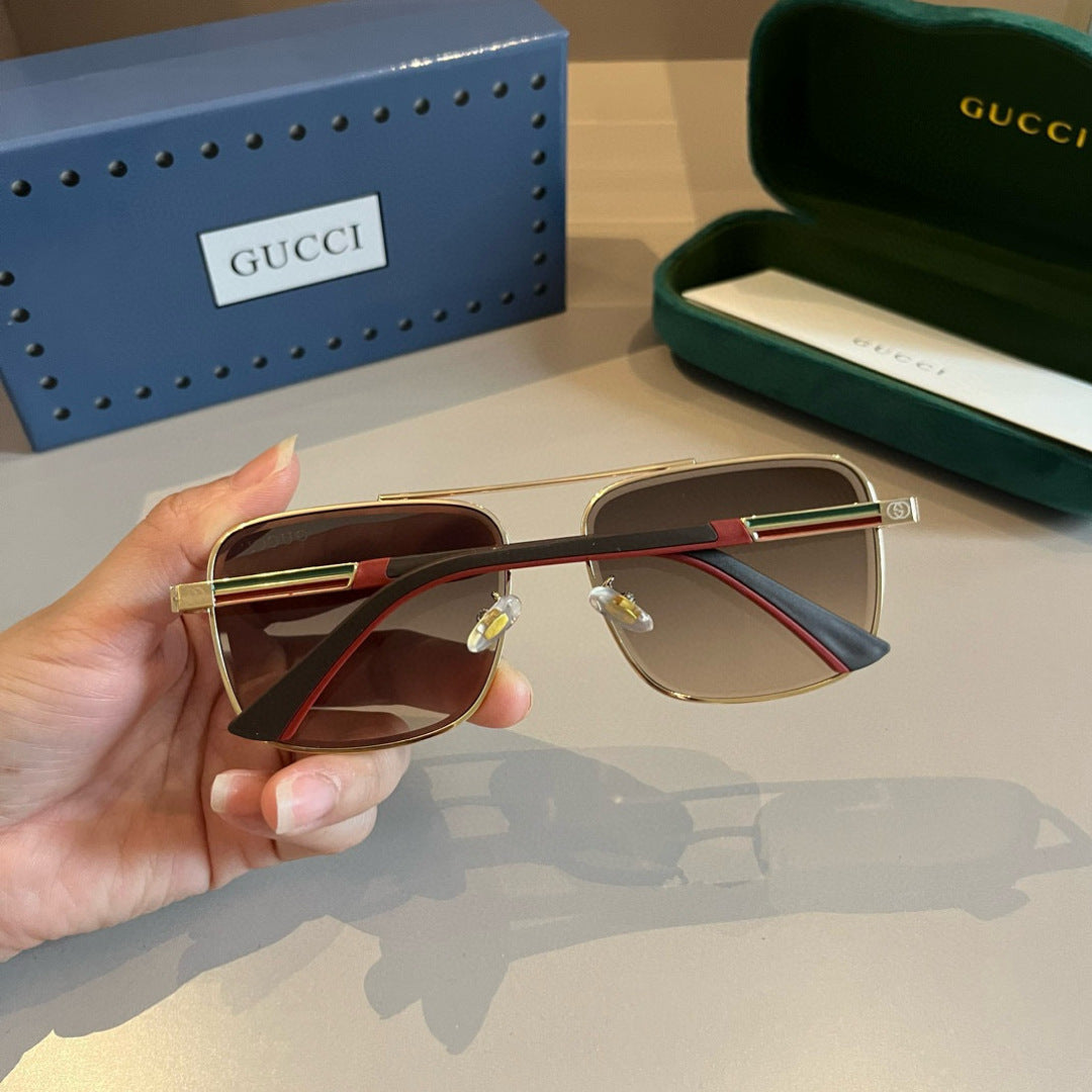 Gucci Metal Aviator Gold Lens Sunglasses for Men & Women - 431322 - detail image 6