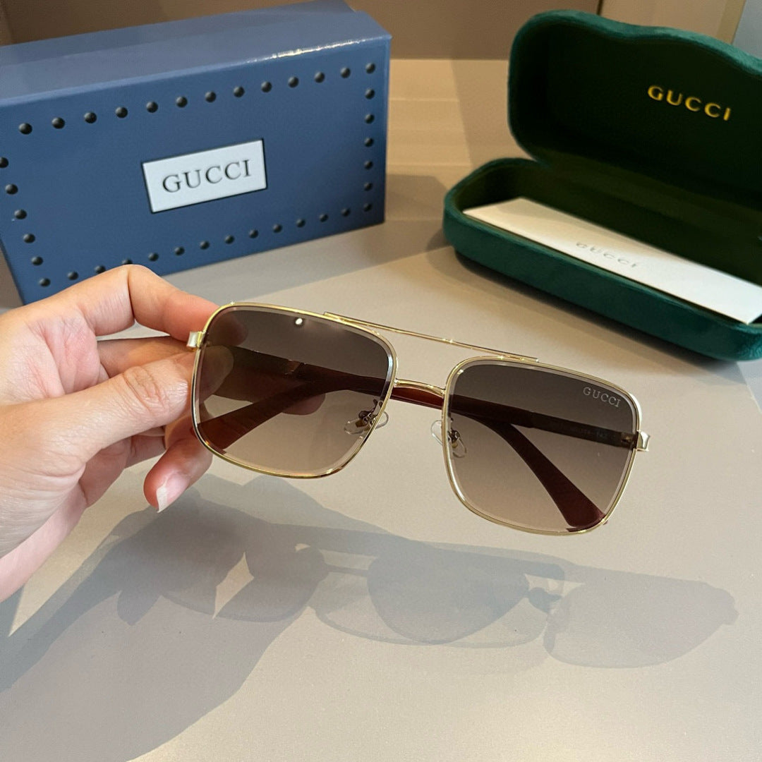 Gucci Metal Aviator Gold Lens Sunglasses for Men & Women - 464871 - detail image 3
