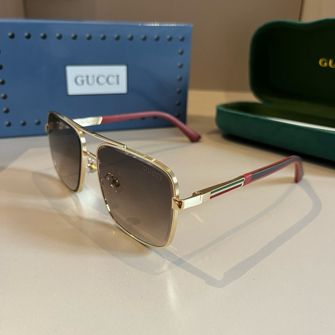Gucci Metal Aviator Gold Lens Sunglasses for Men & Women - 464871 - detail image 2