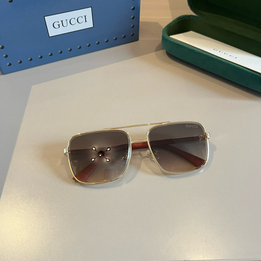 Gucci Metal Aviator Gold Lens Sunglasses for Men & Women - 431322 - detail image 4