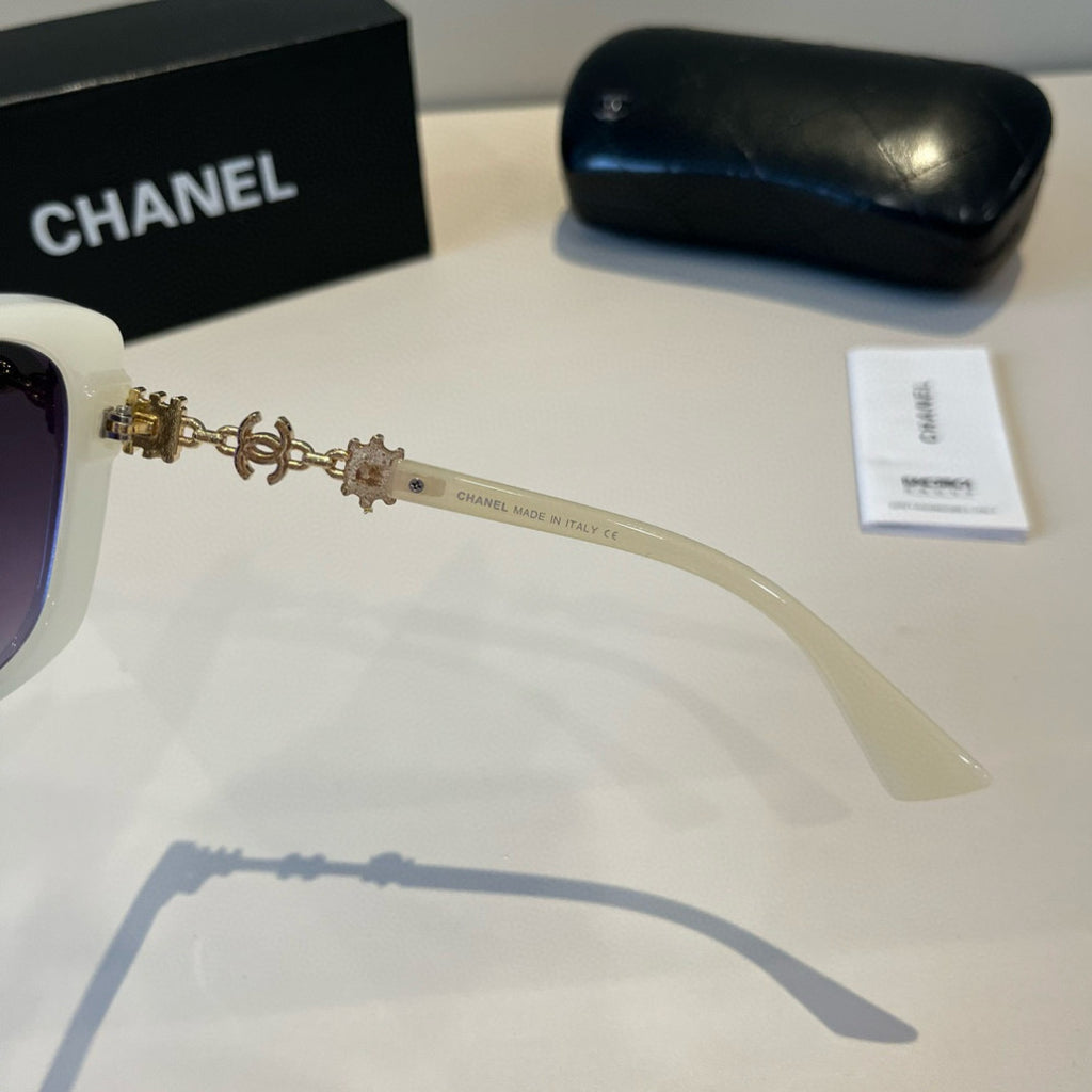 Chanel Polarized Fashion Silver Lens Sunglasses for Men & Women - detail image 8