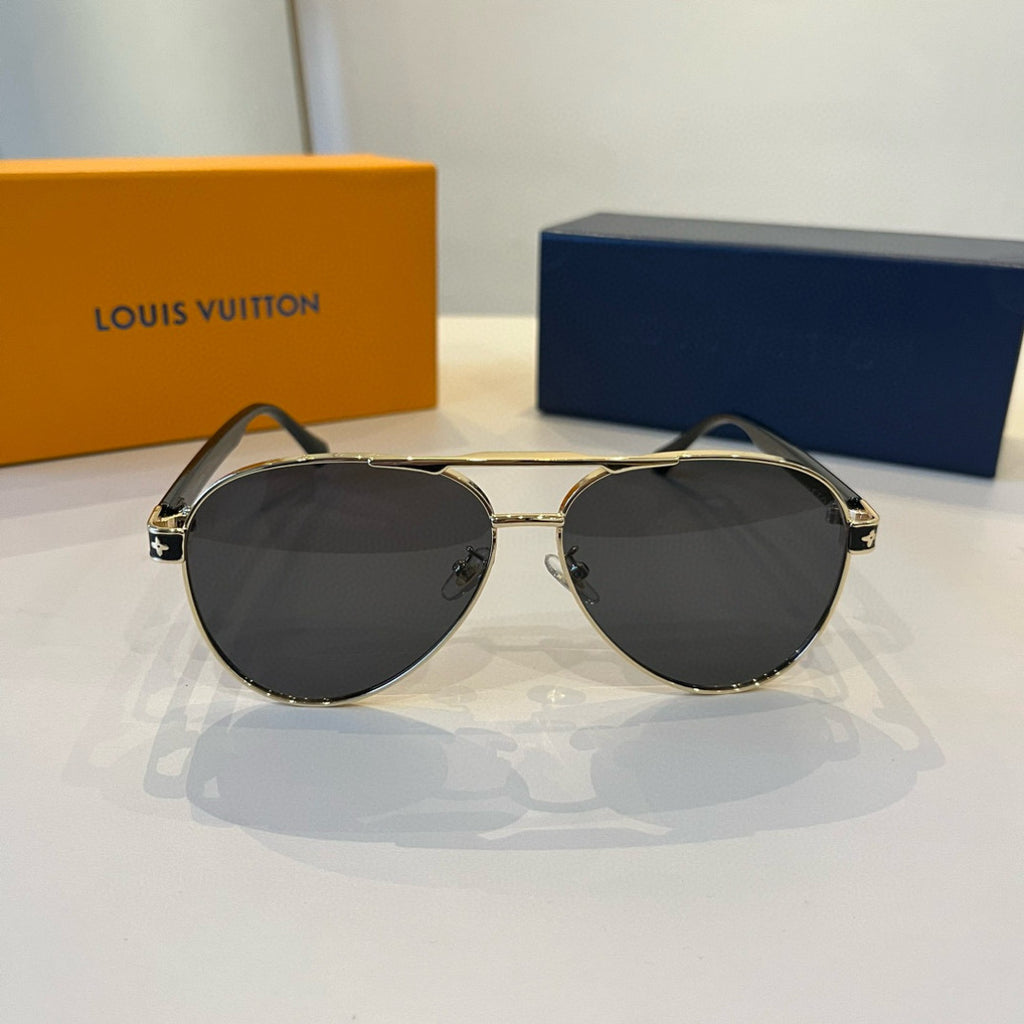 Louis Vuitton Metal Aviator Silver Lens Sunglasses for Men & Women - 493098 - detail image 2