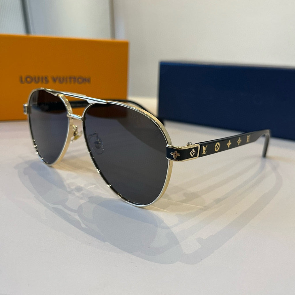 Louis Vuitton Metal Aviator Silver Lens Sunglasses for Men & Women - 493098 - detail image 3