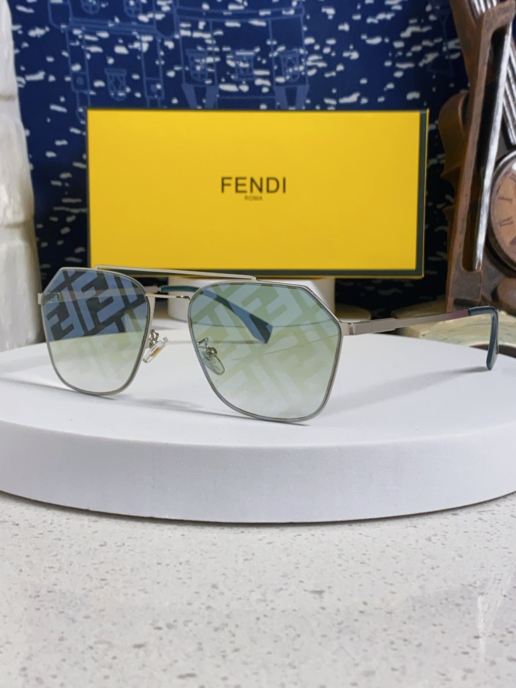 Fendi Fashion Silver Lens Sunglasses for Men & Women - 399277