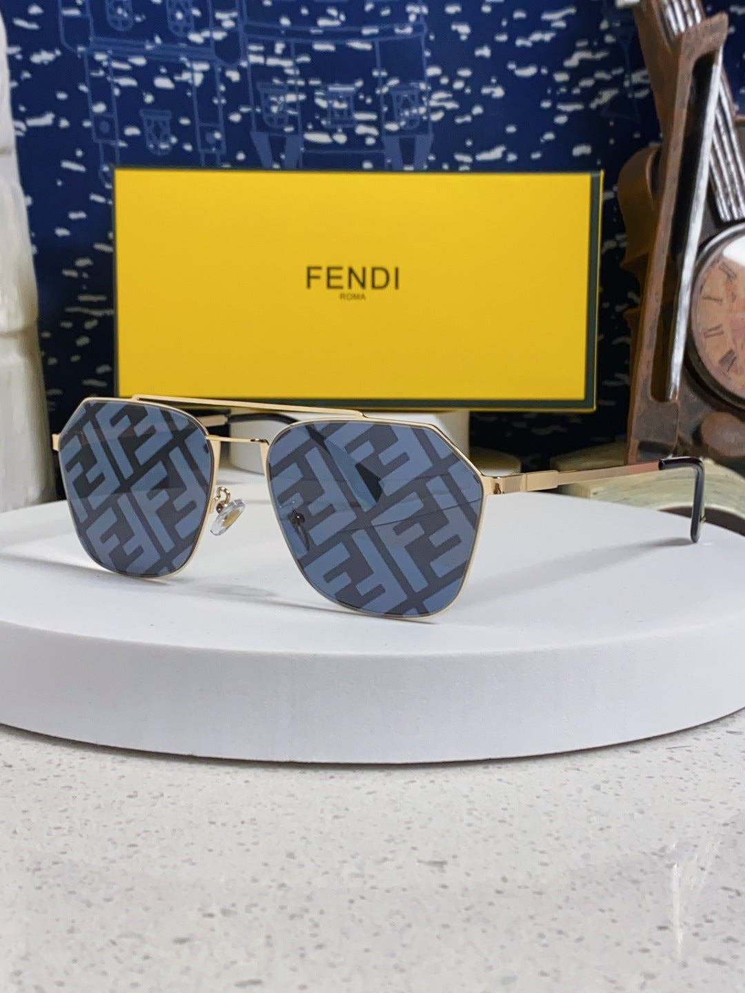 Fendi Fashion Blue Lens Sunglasses for Men & Women - 399279