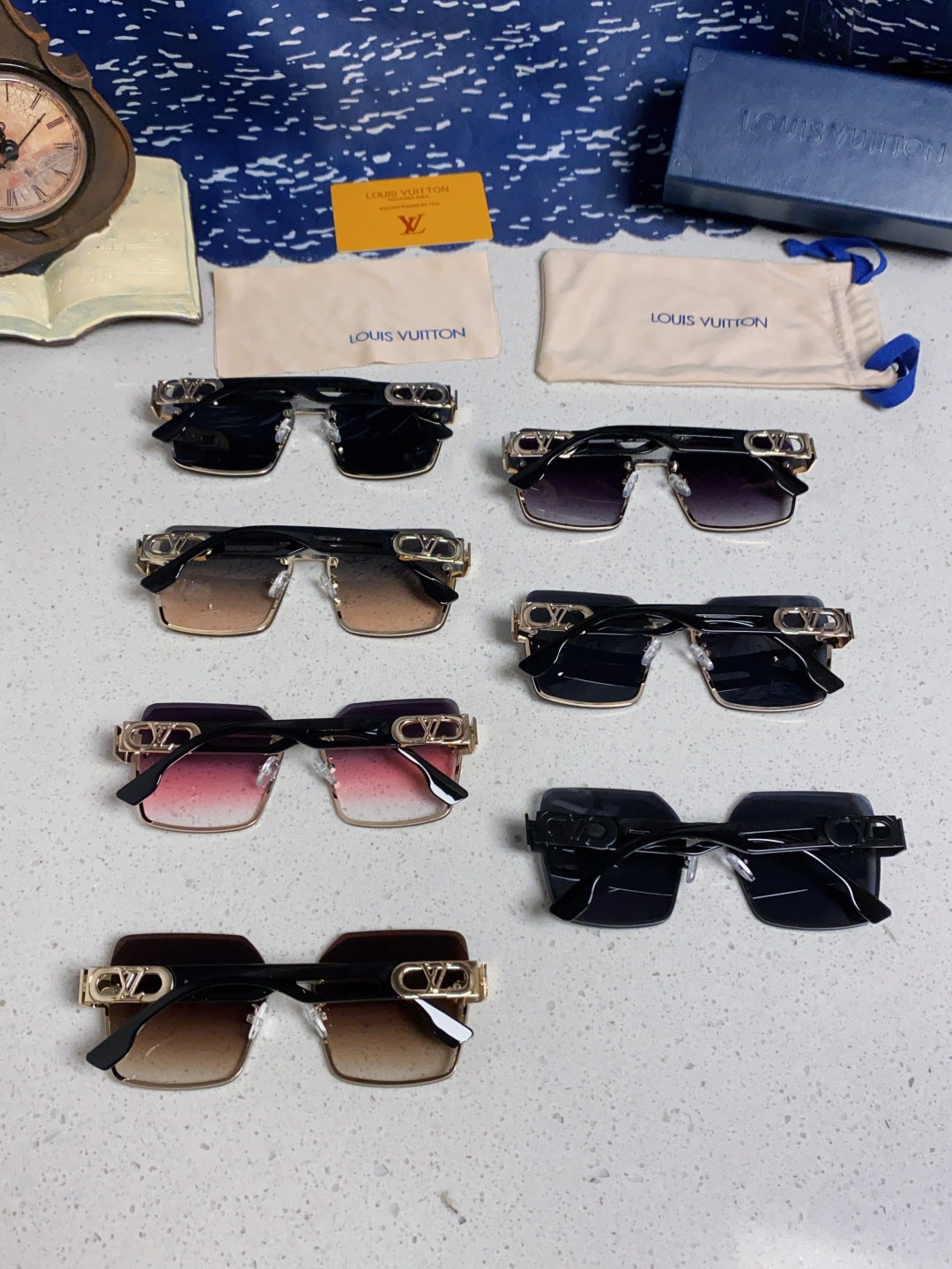 Louis Vuitton Metal Square Silver Lens Sunglasses for Men & Women - 448583 - detail image 11