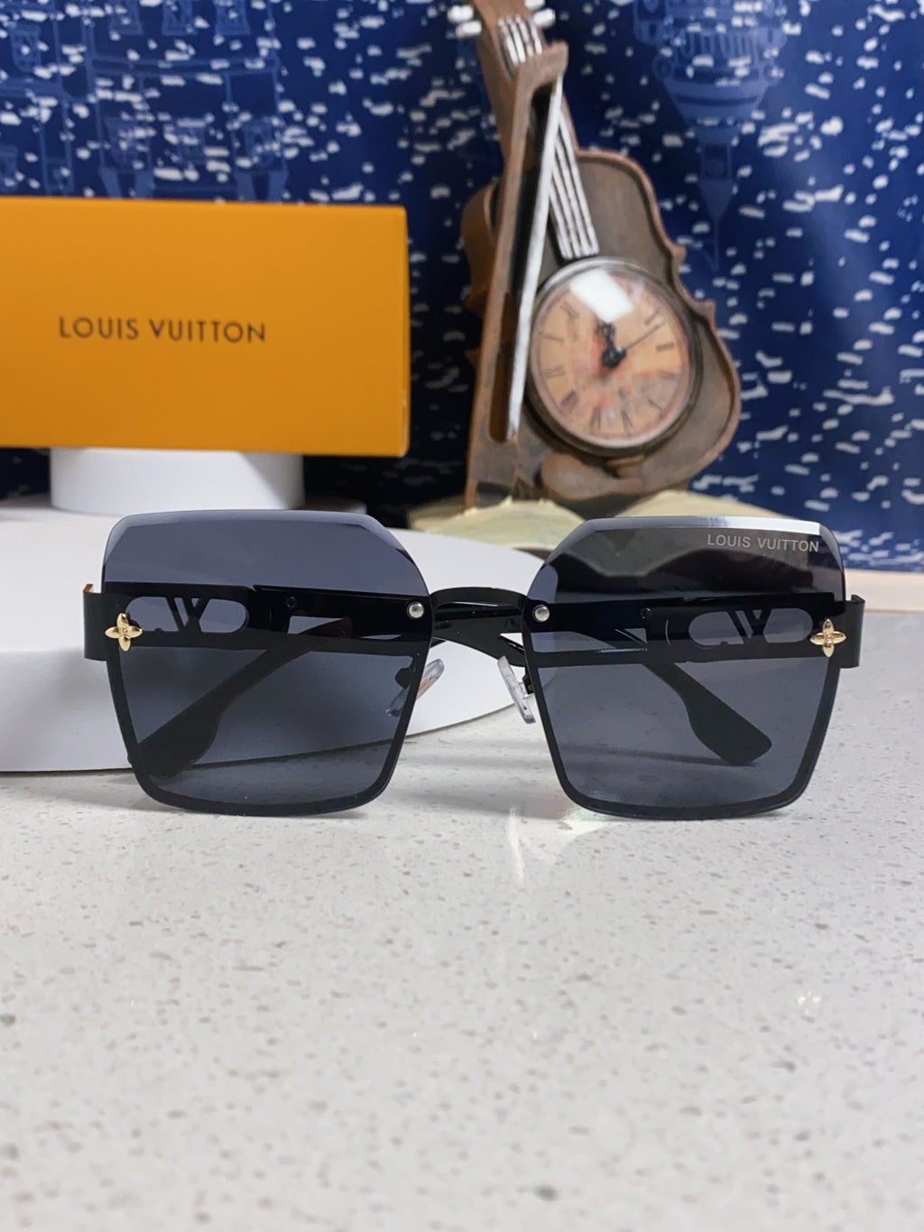 Louis Vuitton Metal Square Silver Lens Sunglasses for Men & Women - 448583 - detail image 9