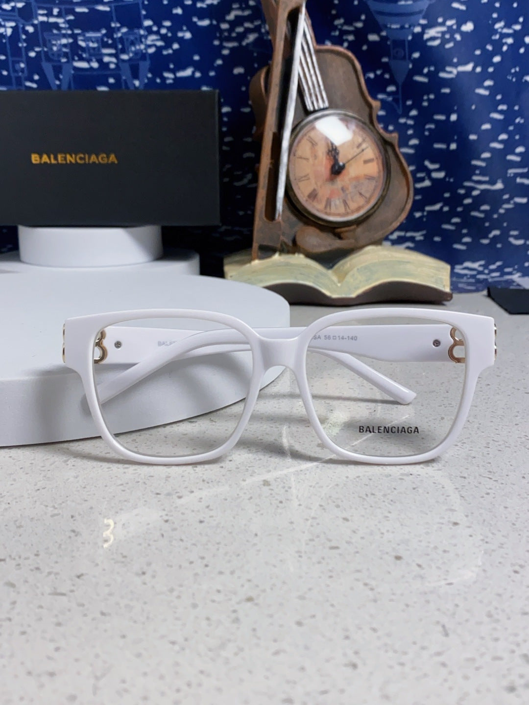 Balenciaga Folding Square Silver Lens Sunglasses for Men & Women - detail image 9