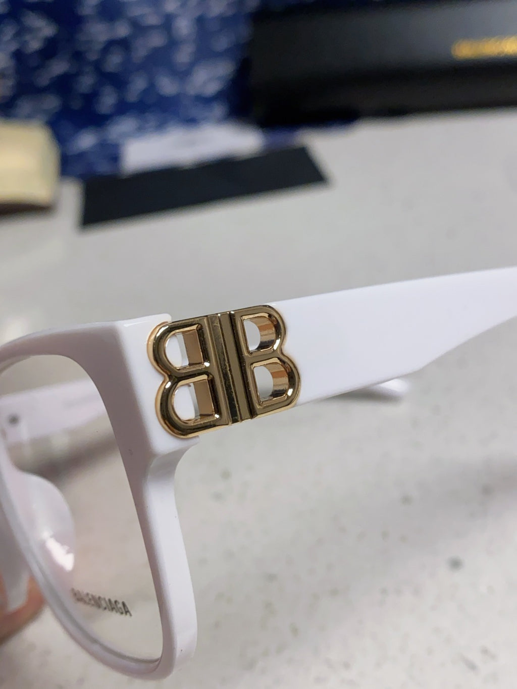 Balenciaga Folding Square Silver Lens Sunglasses for Men & Women - 416117 - detail image 7
