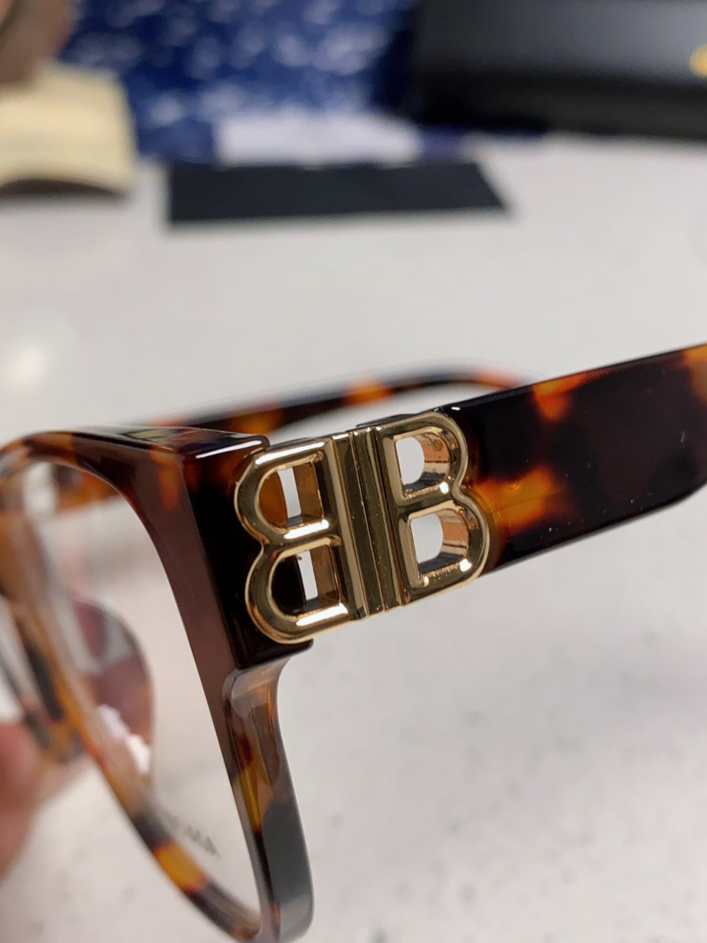 Balenciaga Folding Square Red Lens Sunglasses for Men & Women - detail image 6