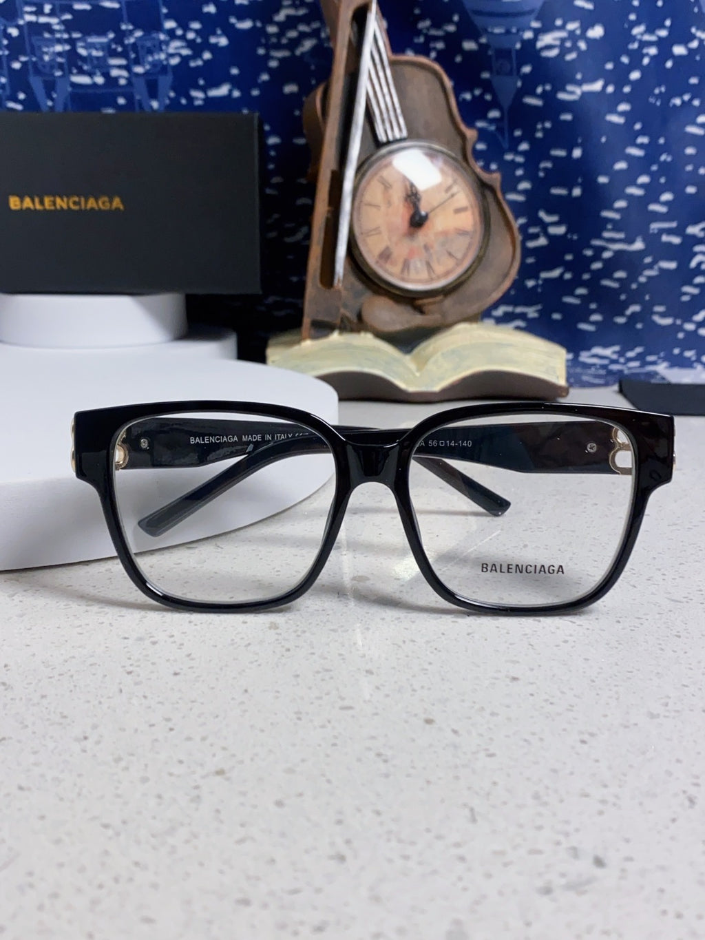 Balenciaga Folding Square Gold Lens Sunglasses for Men & Women - 416119 - detail image 10