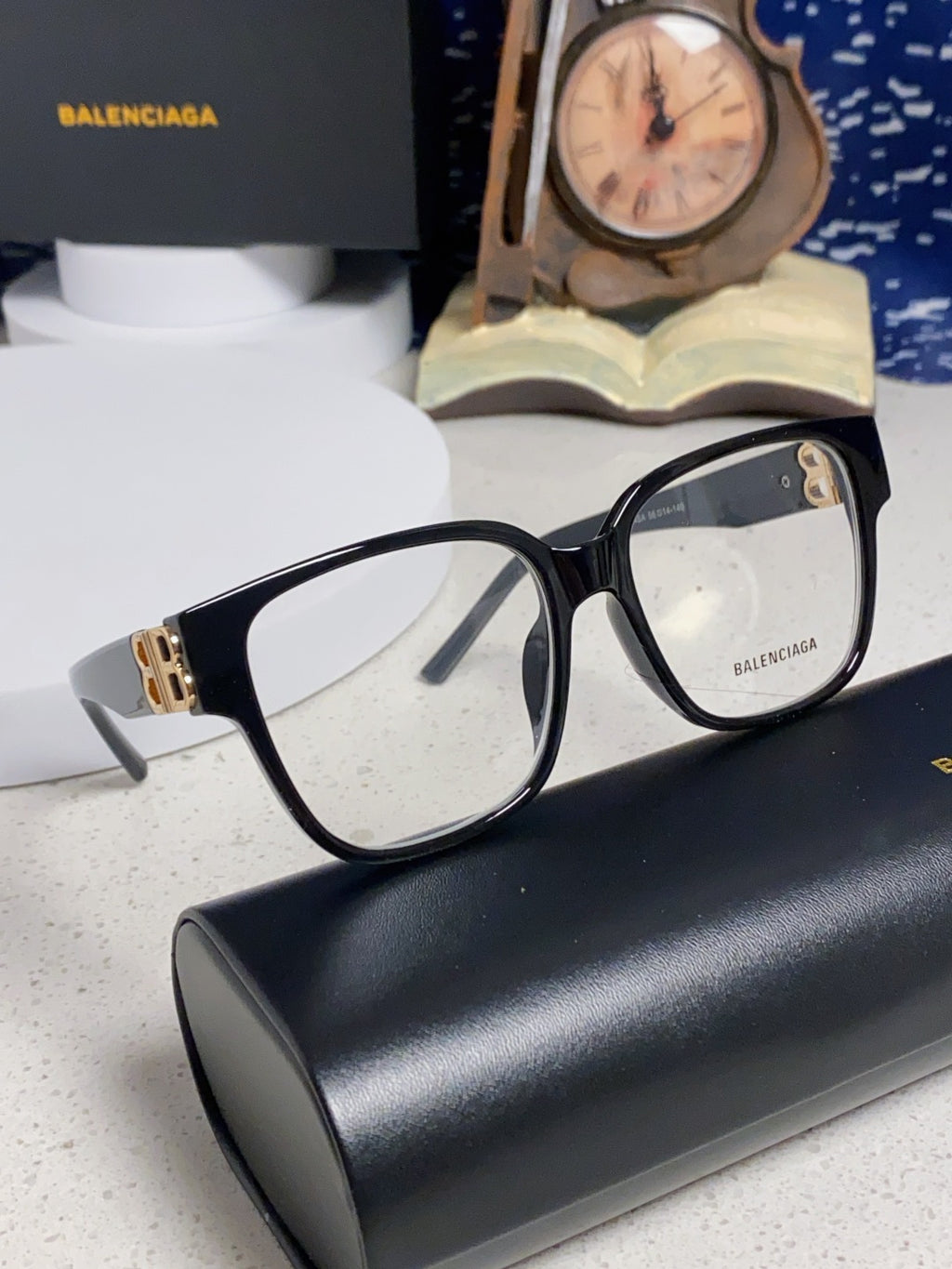 Balenciaga Folding Square Gold Lens Sunglasses for Men & Women - 449647 - detail image 11